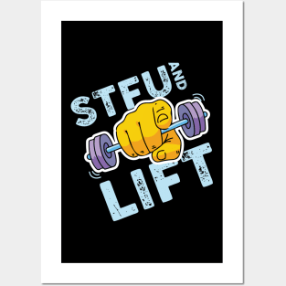 Funny STFU and Lift Weightlifting Gym design Posters and Art